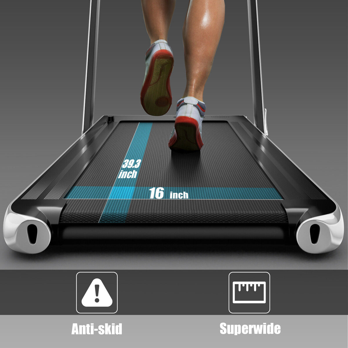 2.25HP 2 In 1 Folding Treadmill, App Speaker Remote Control, Silver Treadmills at Gallery Canada