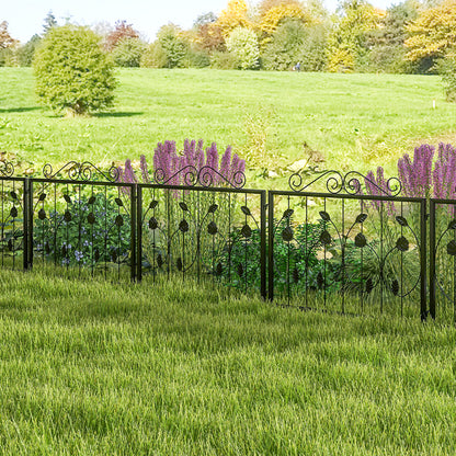 Decorative Garden Fence, 8 Panels Animal Barrier, Black Decorative Fencing & Flooring at Gallery Canada