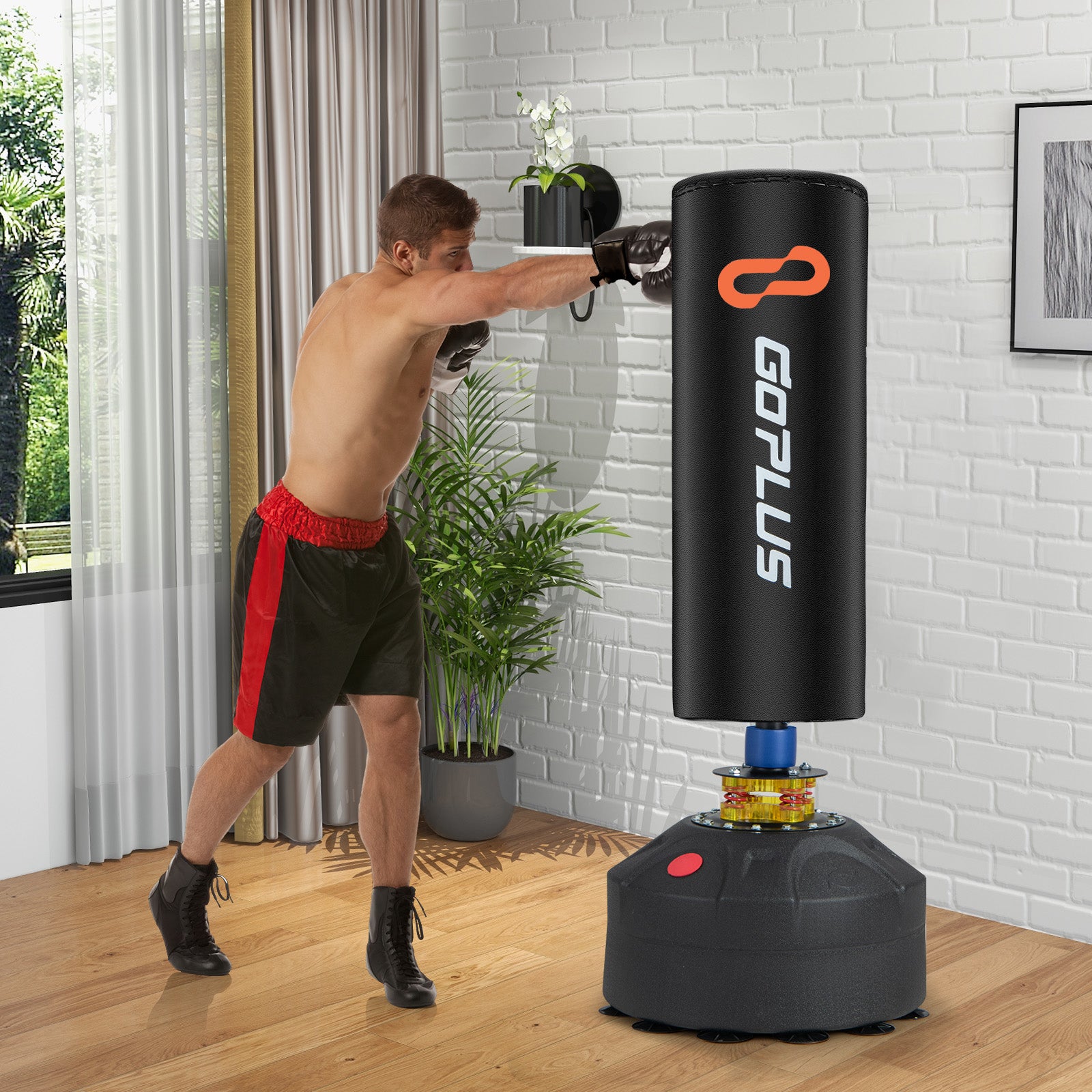 Freestanding Punching Bag With Stand, Suction Cup Base, Black Boxing & Martial Arts at Gallery Canada