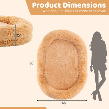 Washable Fluffy Dog Bed, Soft Blanket, Plump Pillow, Brown Dog Supplies at Gallery Canada