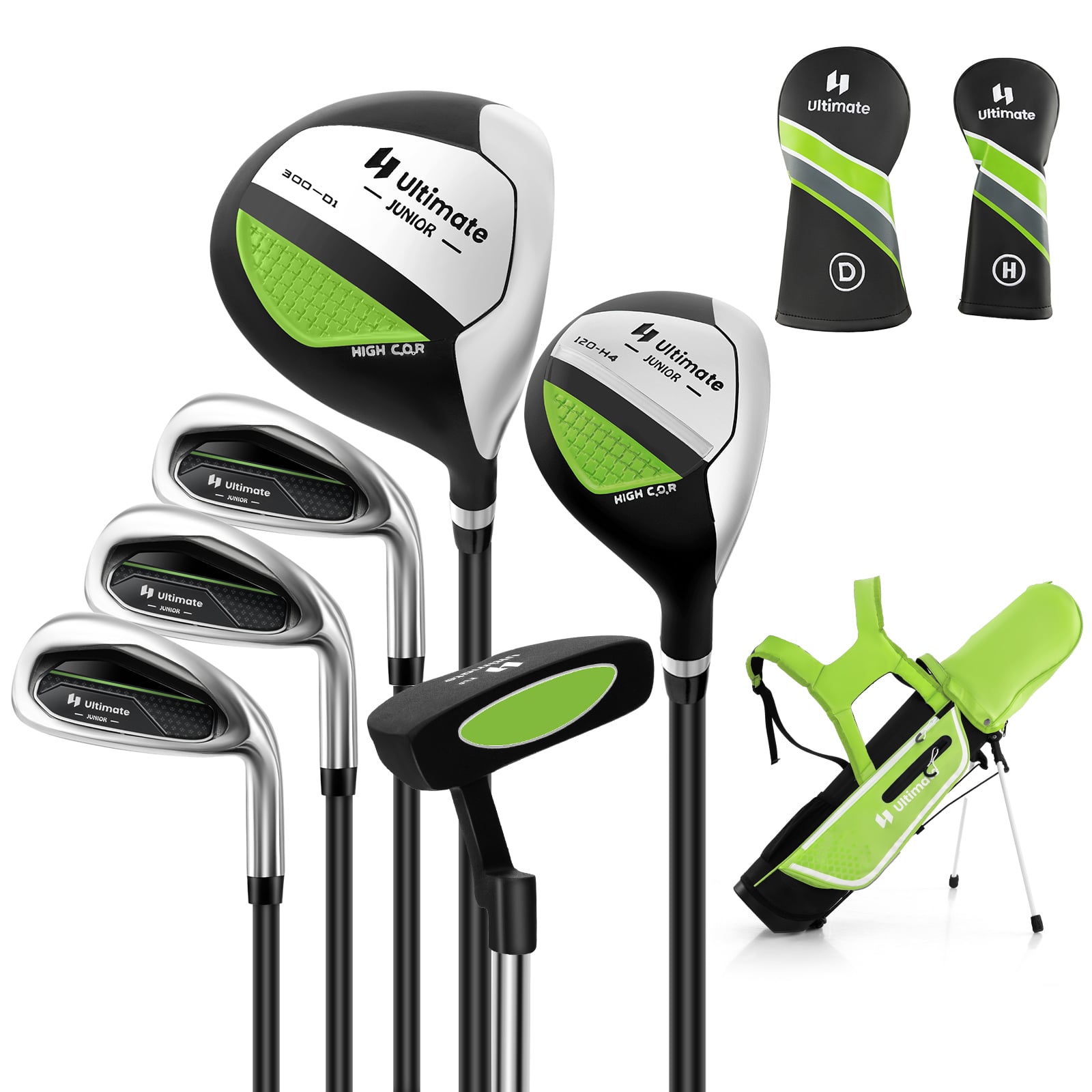 Junior Complete Golf Club Set With Stand Bag Rain Hood, Green Golf at Gallery Canada