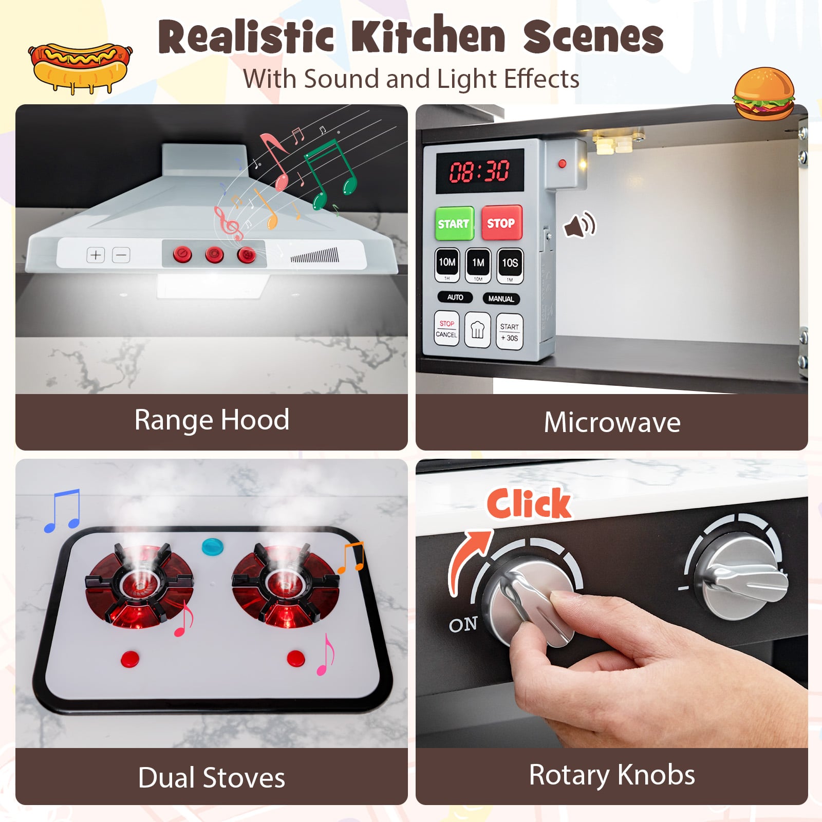 Kids Corner Pretend Kitchen Playset, Washing Basin, Coffee Play Kitchen Sets at Gallery Canada