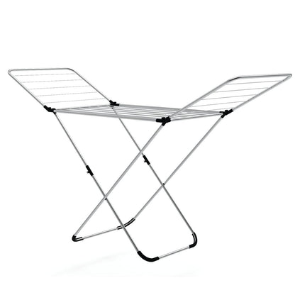 Folding Clothes Drying Rack, Adjustable Wings, Indoor Outdoor, Silver Drying Racks at Gallery Canada