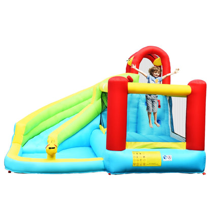 6-in-1 Inflatable Bounce House, Climbing Wall, Basketball Hoop Bounce House at Gallery Canada