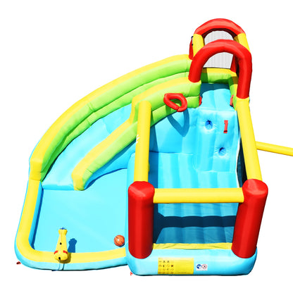 6-in-1 Inflatable Bounce House, Climbing Wall, Basketball Hoop Bounce House at Gallery Canada
