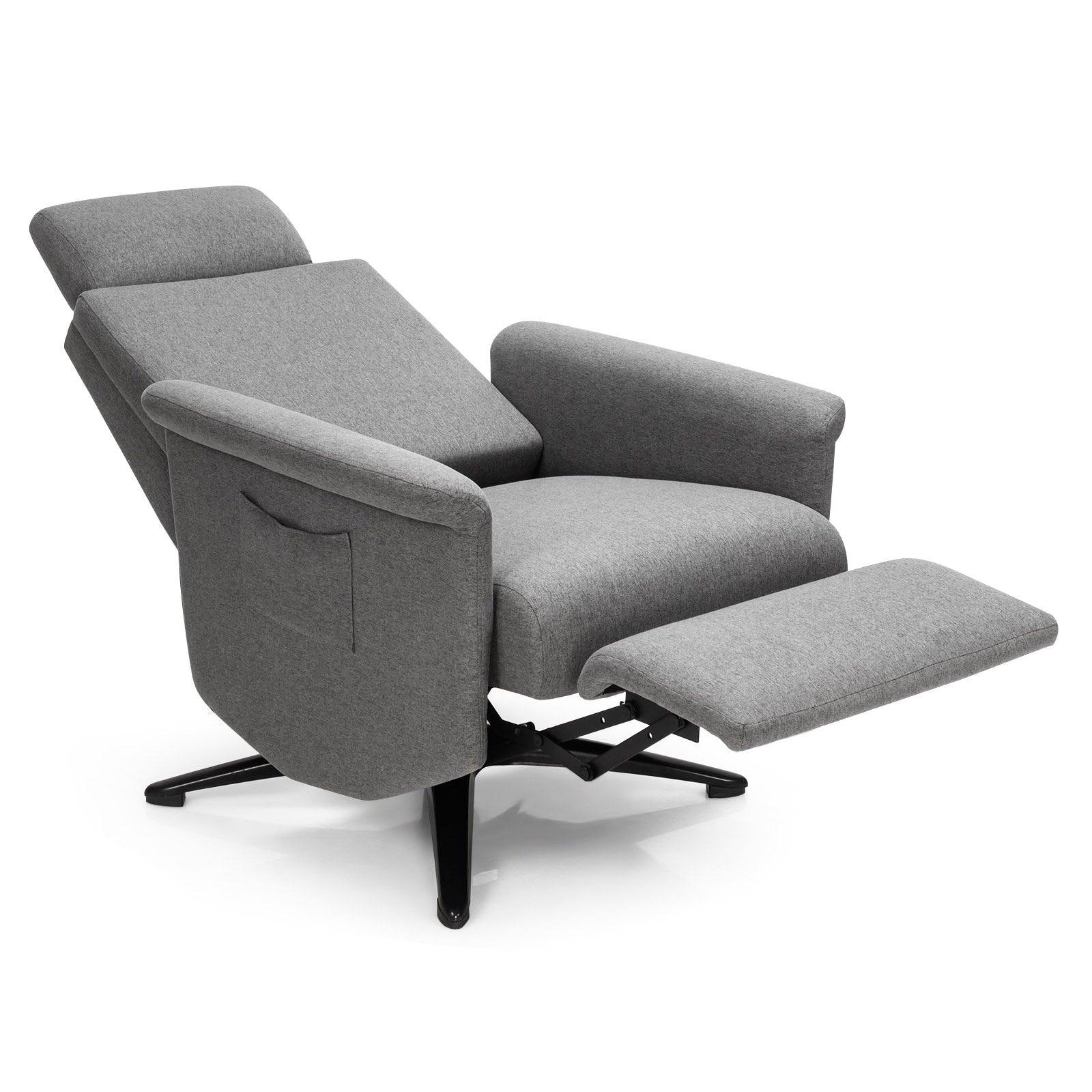 Swivel Massage Recliner Sofa, Adjustable Headrest, Gray Recliners Gray at Gallery Canada