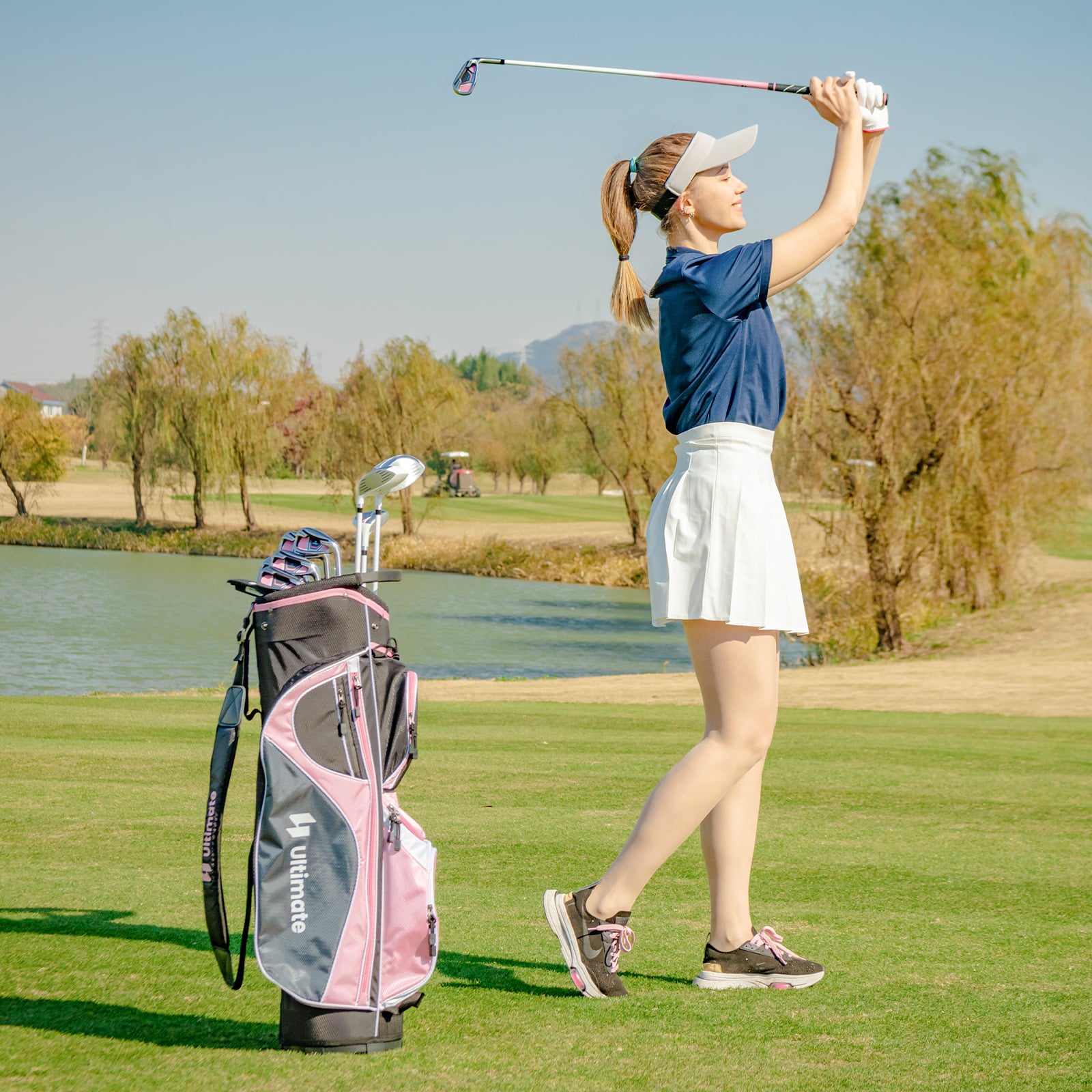 Women's Complete Golf Club Set, Right Hand, Rain Hood, Pink Golf at Gallery Canada