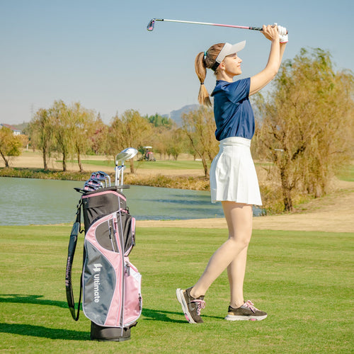 Women's Complete Golf Club Set, Right Hand, Rain Hood, Pink