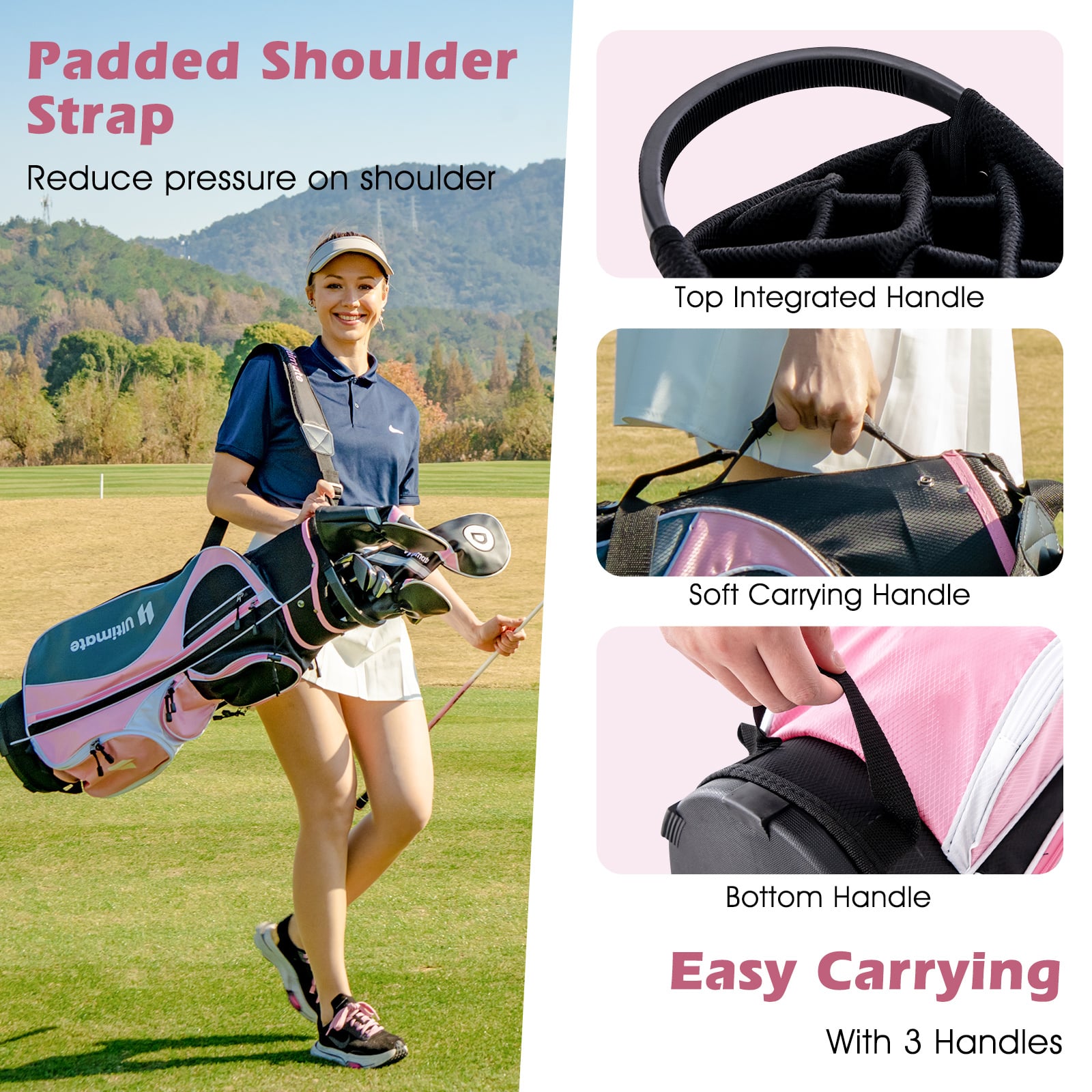 Women's Complete Golf Club Set, Right Hand, Rain Hood, Pink Golf at Gallery Canada