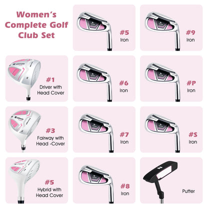 Women's Complete Golf Club Set, Right Hand, Rain Hood, Pink Golf at Gallery Canada