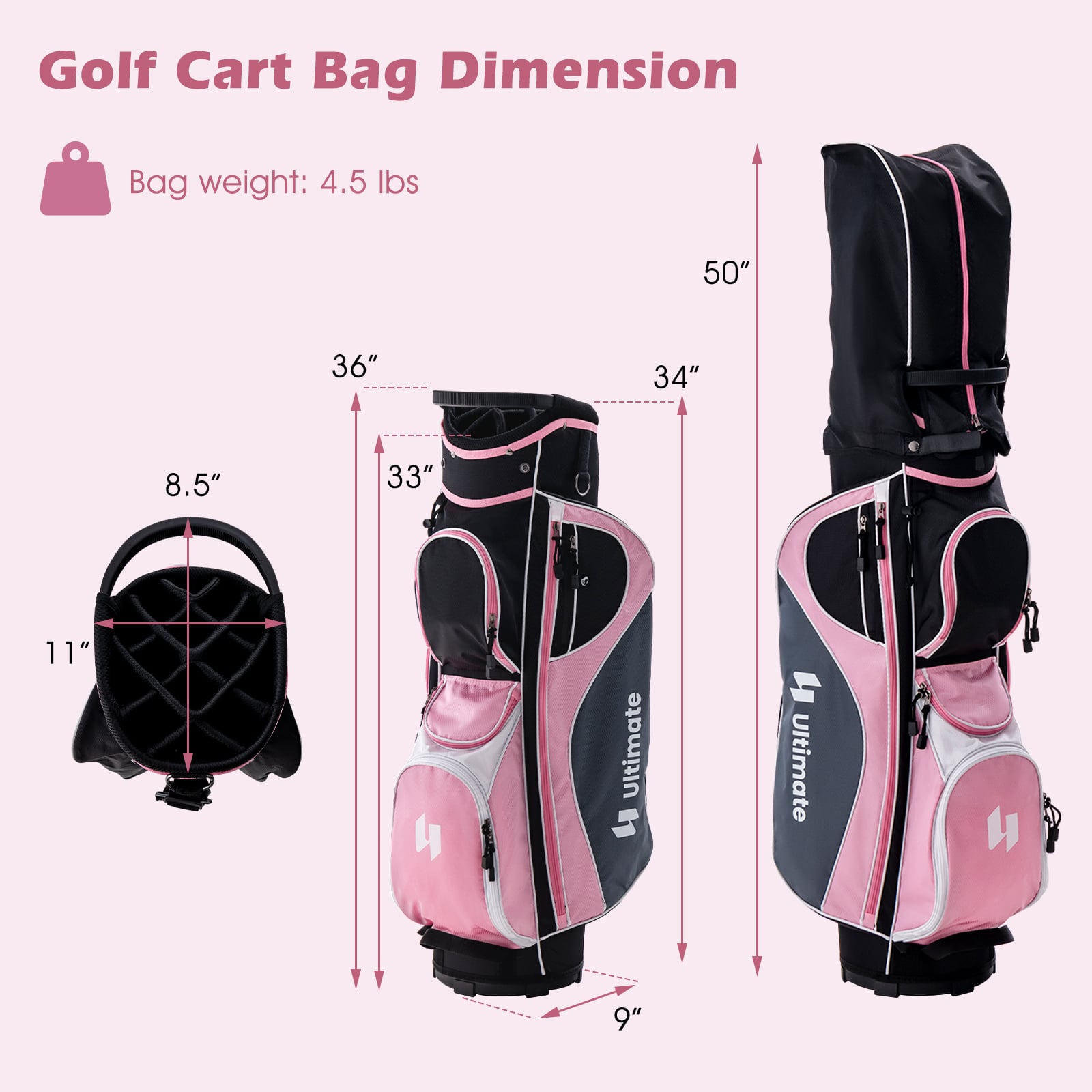 Women's Complete Golf Club Set, Right Hand, Rain Hood, Pink Golf at Gallery Canada