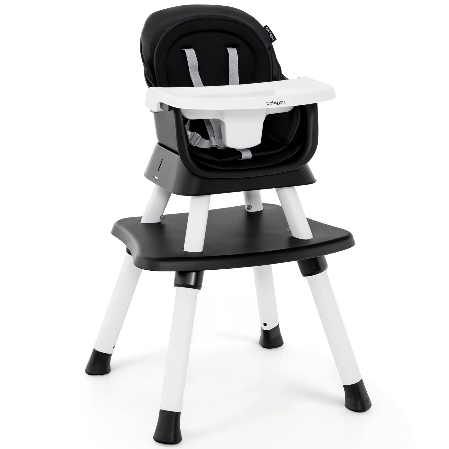 6-In-1 Convertible Baby High Chair, Adjustable Removable Tray, Black High Chairs at Gallery Canada