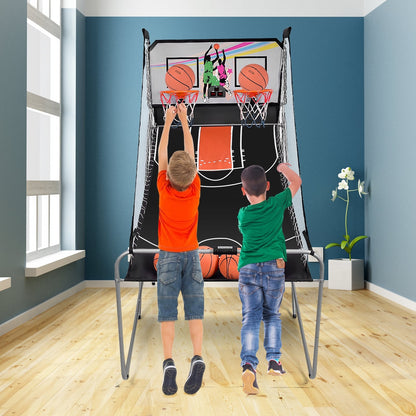 Foldable Double Electronic Basketball Game, 4 Balls, Gray Game Room at Gallery Canada