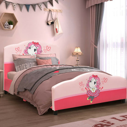 Kids Upholstered Platform Toddler Bed, Pink Toddler Beds at Gallery Canada