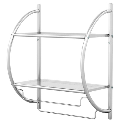 Wall Mounted 2-Tier Towel Rack, 2 Towel Bars, Silver Towel Racks at Gallery Canada
