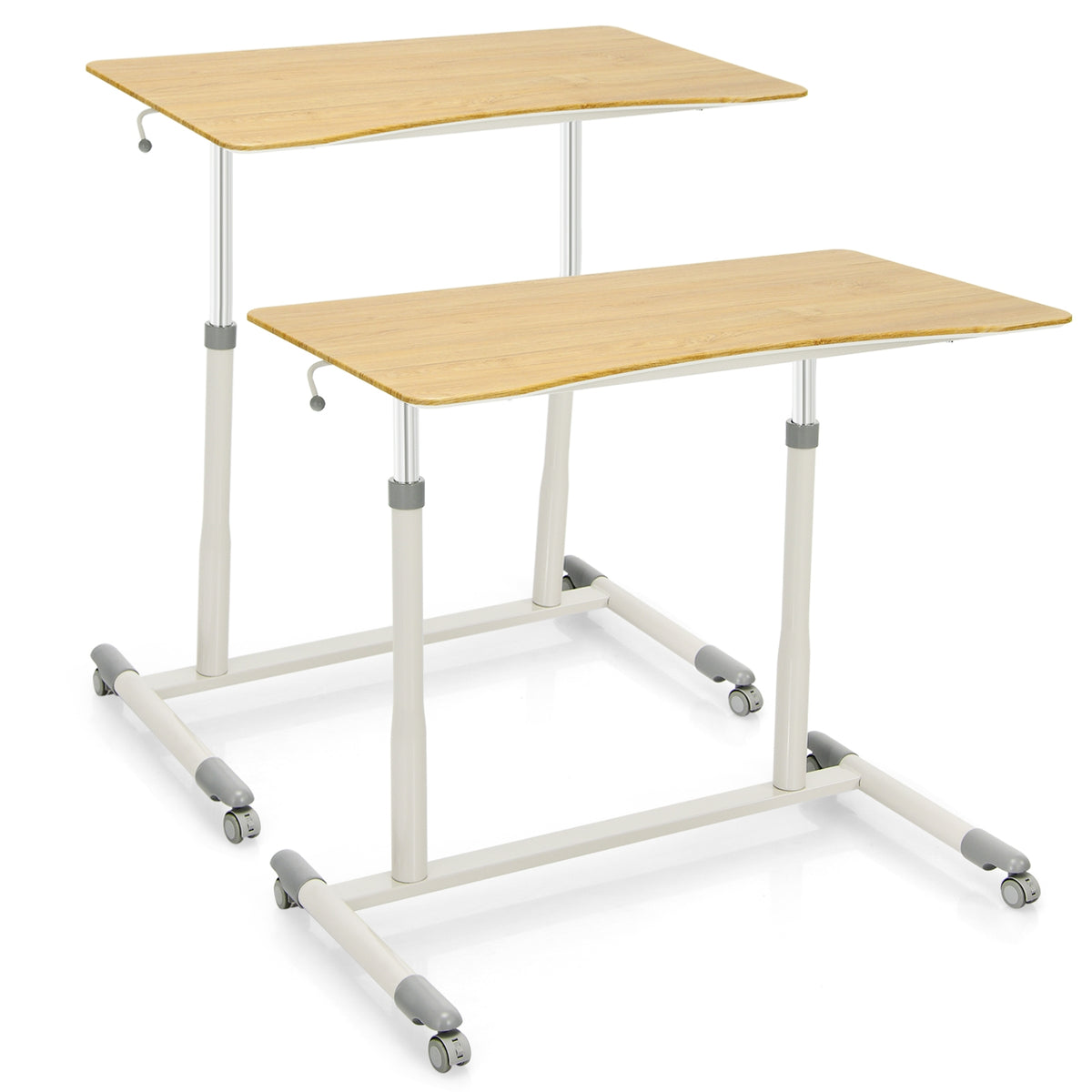 Adjustable Sit Stand Computer Desk, Natural Laptop Tables & Printer Stands at Gallery Canada