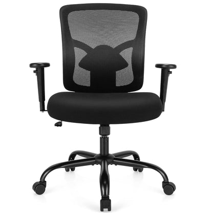 400LBS Mesh Big And Tall Office Chair, Swivel Task Chair, Black Big and Tall Chairs at Gallery Canada