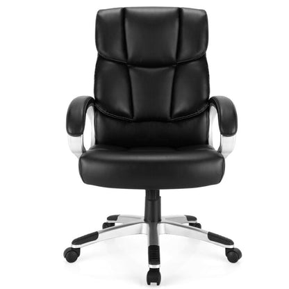 Adjustable High Back Leather Executive Desk Chair, Black Executive Chairs at Gallery Canada
