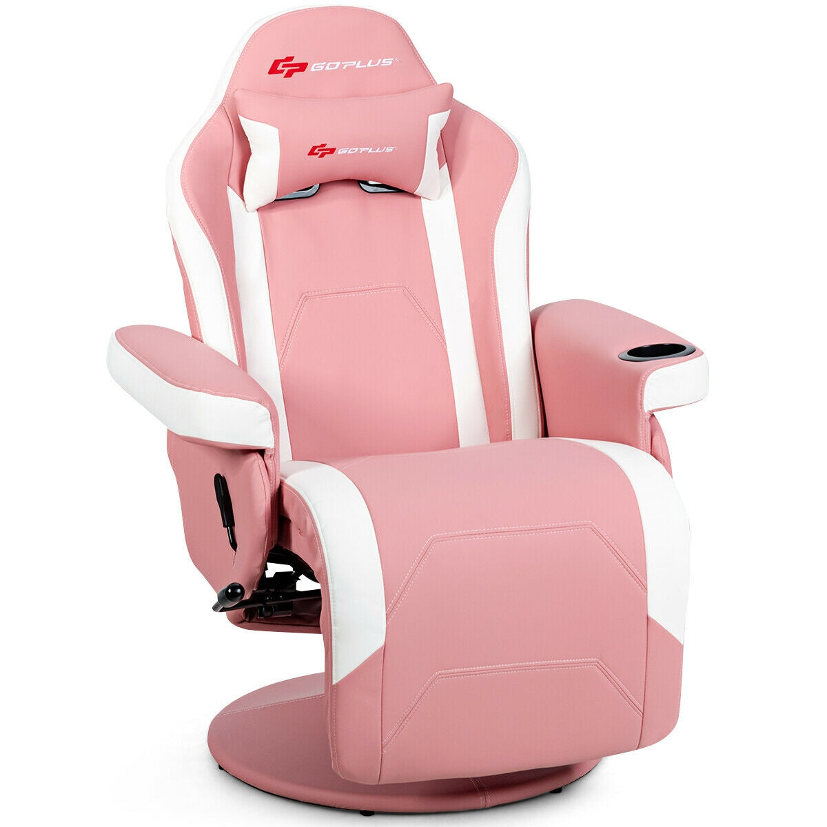 Ergonomic High Back Massage Gaming Chair With Pillow, Pink Gaming Chairs at Gallery Canada