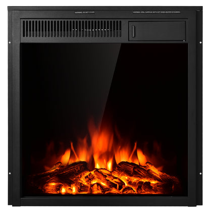 22.5 Inch Electric Fireplace Insert, Freestanding Recessed Heater, Black Fireplaces at Gallery Canada