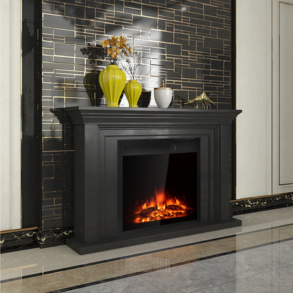 22.5 Inch Electric Fireplace Insert, Freestanding Recessed Heater, Black Fireplaces at Gallery Canada