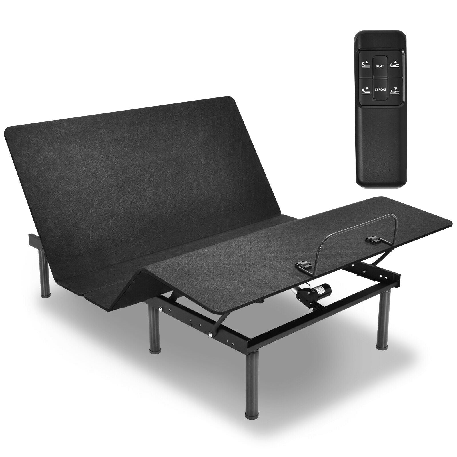 Queen Size Adjustable Bed Frame, Wireless Remote, Black Simple Bed Frame at Gallery Canada
