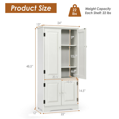 Antique Accent Cabinet, 2-Door Adjustable Shelves, White Armoires & Wardrobes at Gallery Canada