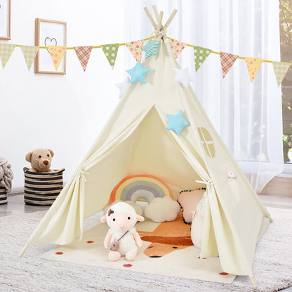 Foldable Kids Canvas Teepee Play Tent, Beige Play Tents & Playhouse at Gallery Canada