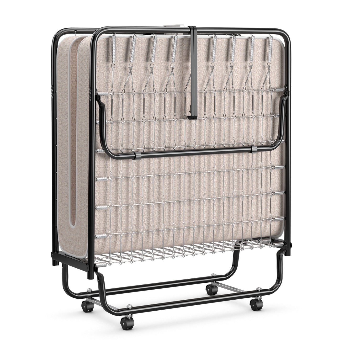 Rollaway Guest Bed, Steel Frame, Memory Foam Mattress, Beige Folding Beds at Gallery Canada