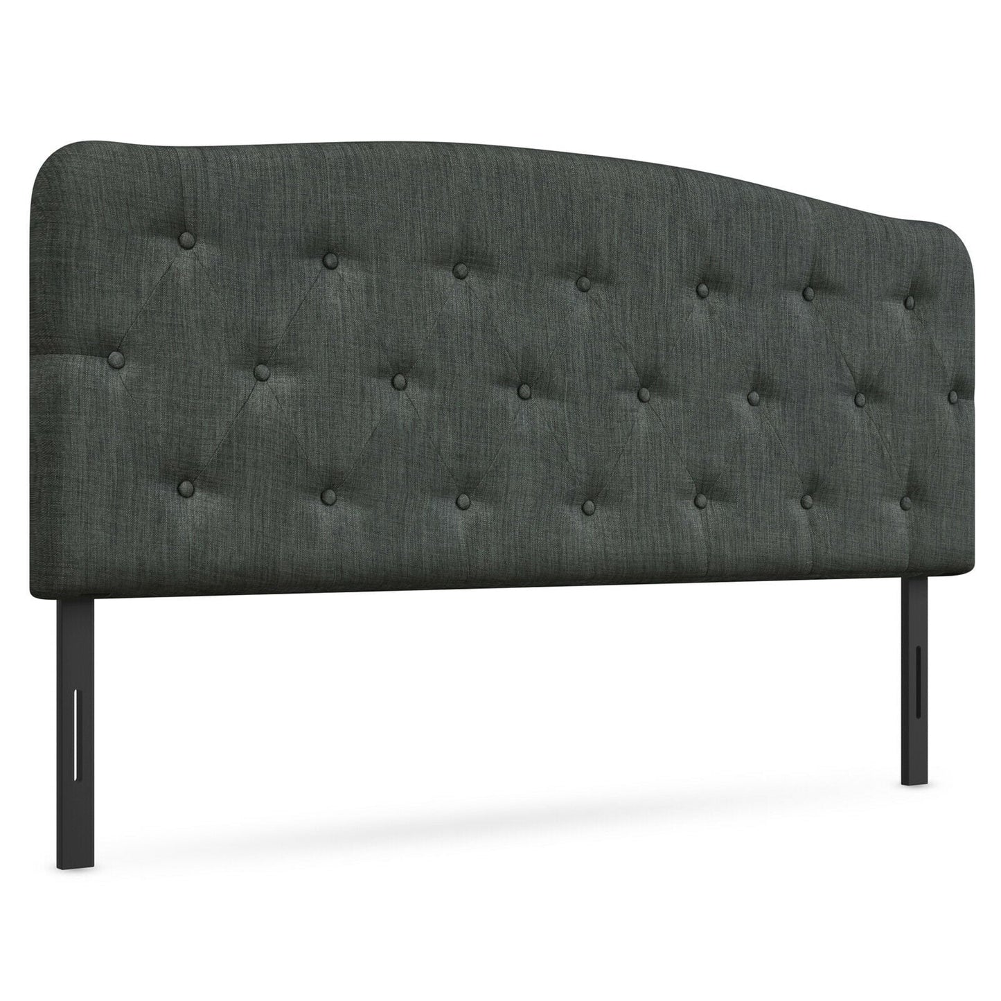 Faux Linen Headboard, Adjustable Heights, Gray Headboards at Gallery Canada