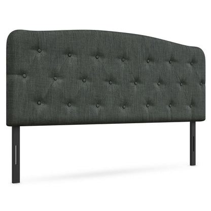 Faux Linen Headboard, Adjustable Heights, Gray Headboards at Gallery Canada