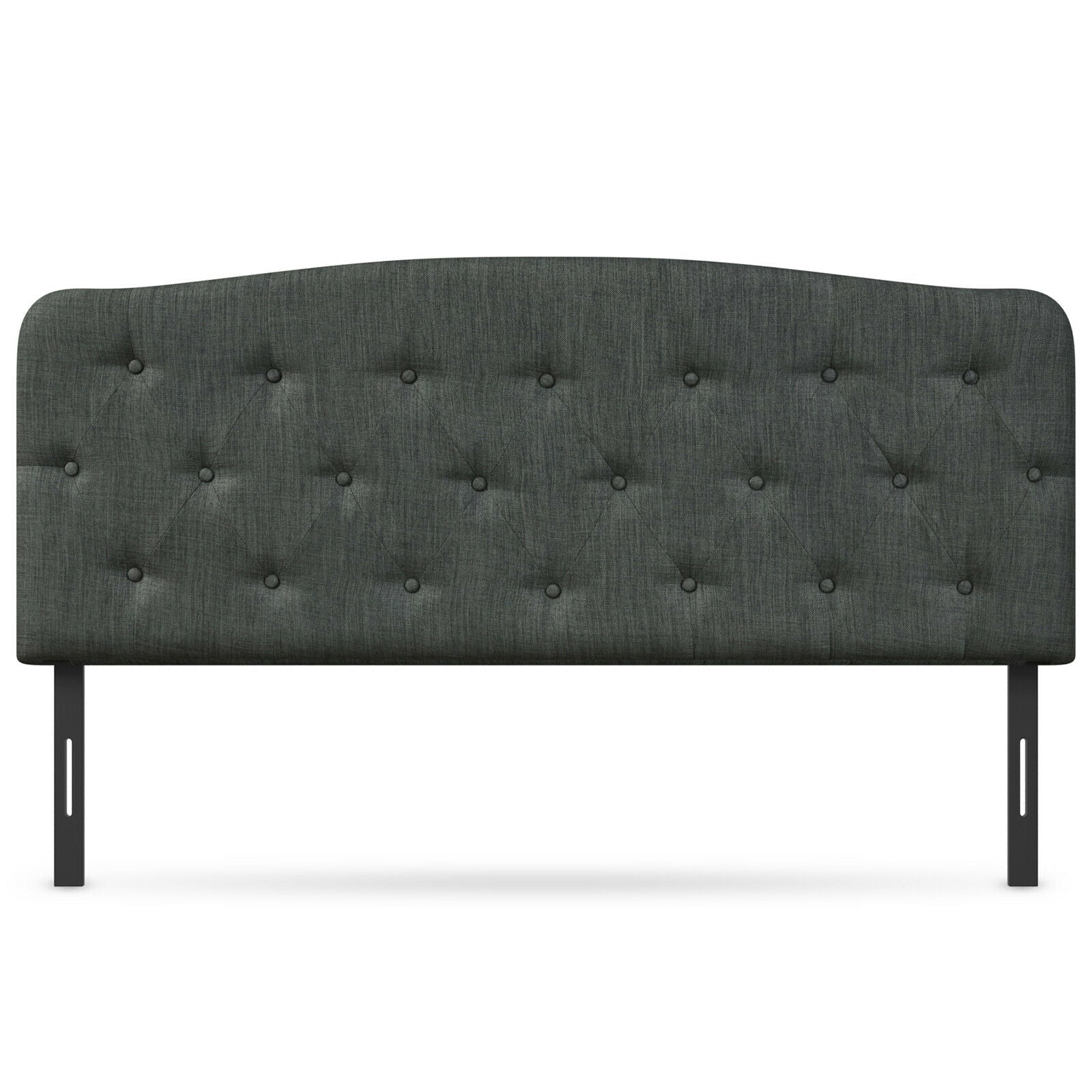 Faux Linen Headboard, Adjustable Heights, Gray Headboards at Gallery Canada
