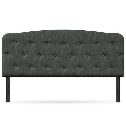 Faux Linen Headboard, Adjustable Heights, Gray Headboards at Gallery Canada