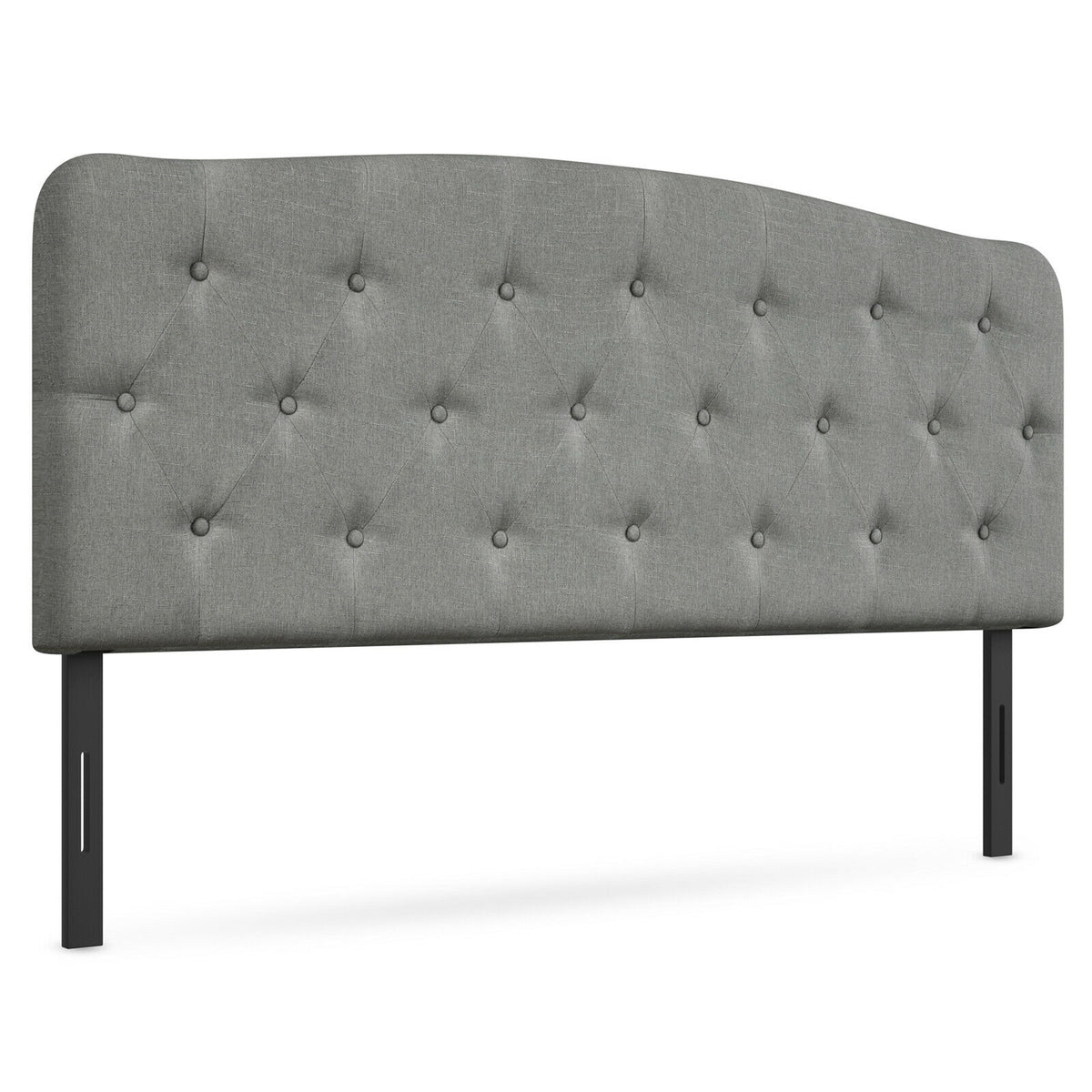Faux Linen Headboard, Adjustable Heights, Light Gray Headboards at Gallery Canada