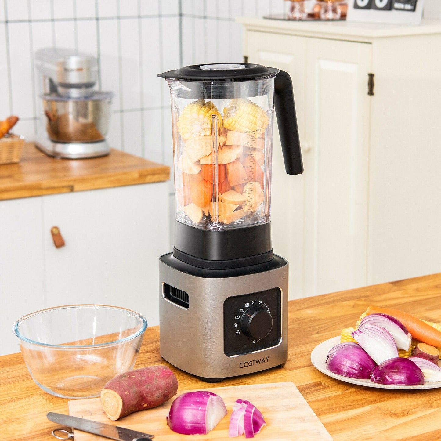 1500W 5-Speed Countertop Smoothie Blender, 68oz Tritan Jar, Silver Food Mixers & Blenders at Gallery Canada