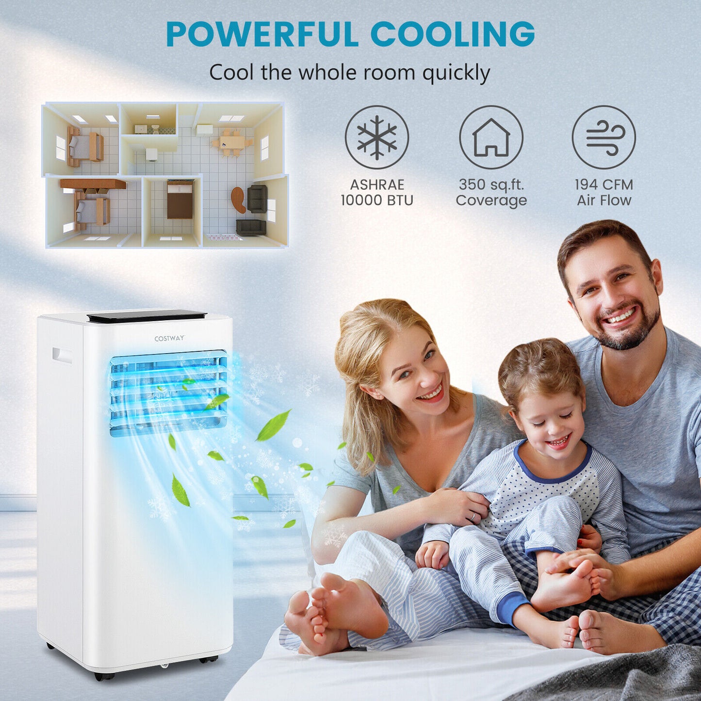 10000 BTU Portable Air Conditioner, Sleep Mode, White Portable Air Conditioners at Gallery Canada