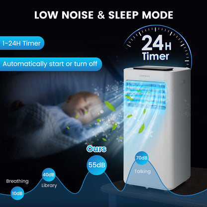 10000 BTU Portable Air Conditioner, Sleep Mode, White Portable Air Conditioners at Gallery Canada