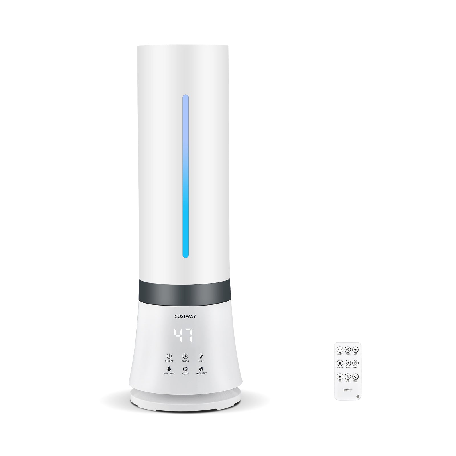 5.5L Cool Mist Humidifier, Remote Control, 12 Hour Timer, White Dehumidifiers White at Gallery Canada