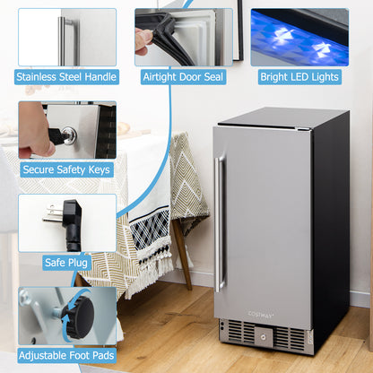 Compact Refrigerator, Adjustable Thermostat, Stainless Steel Door, Silver Refrigerators at Gallery Canada