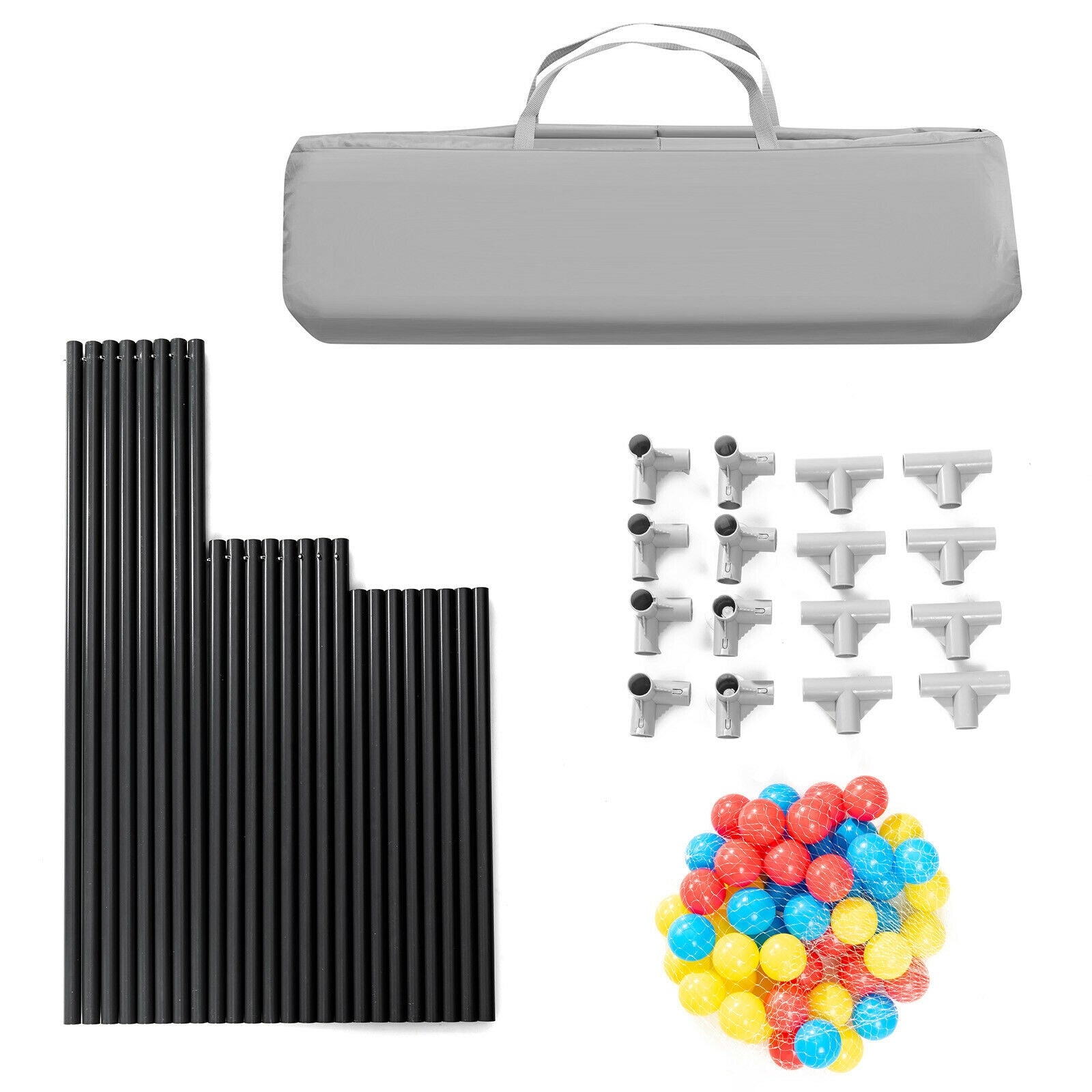 Extra Large Safety Baby Fence, 50 Ocean Balls, Gray Baby Playpen & Playards at Gallery Canada