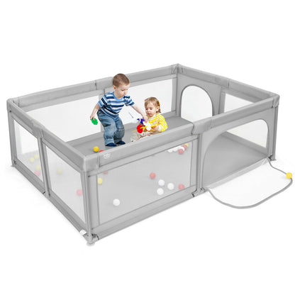 Extra Large Safety Baby Fence, 50 Ocean Balls, Gray Baby Playpen & Playards at Gallery Canada