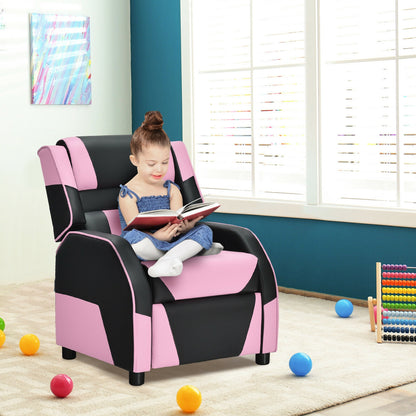 Kids Youth PU Leather Gaming Sofa Recliner, Pink Kids Chairs & Seating at Gallery Canada