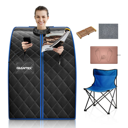 Portable Far Infrared Sauna With Heating Foot Pad, Chair, Black Spa & Salon at Gallery Canada