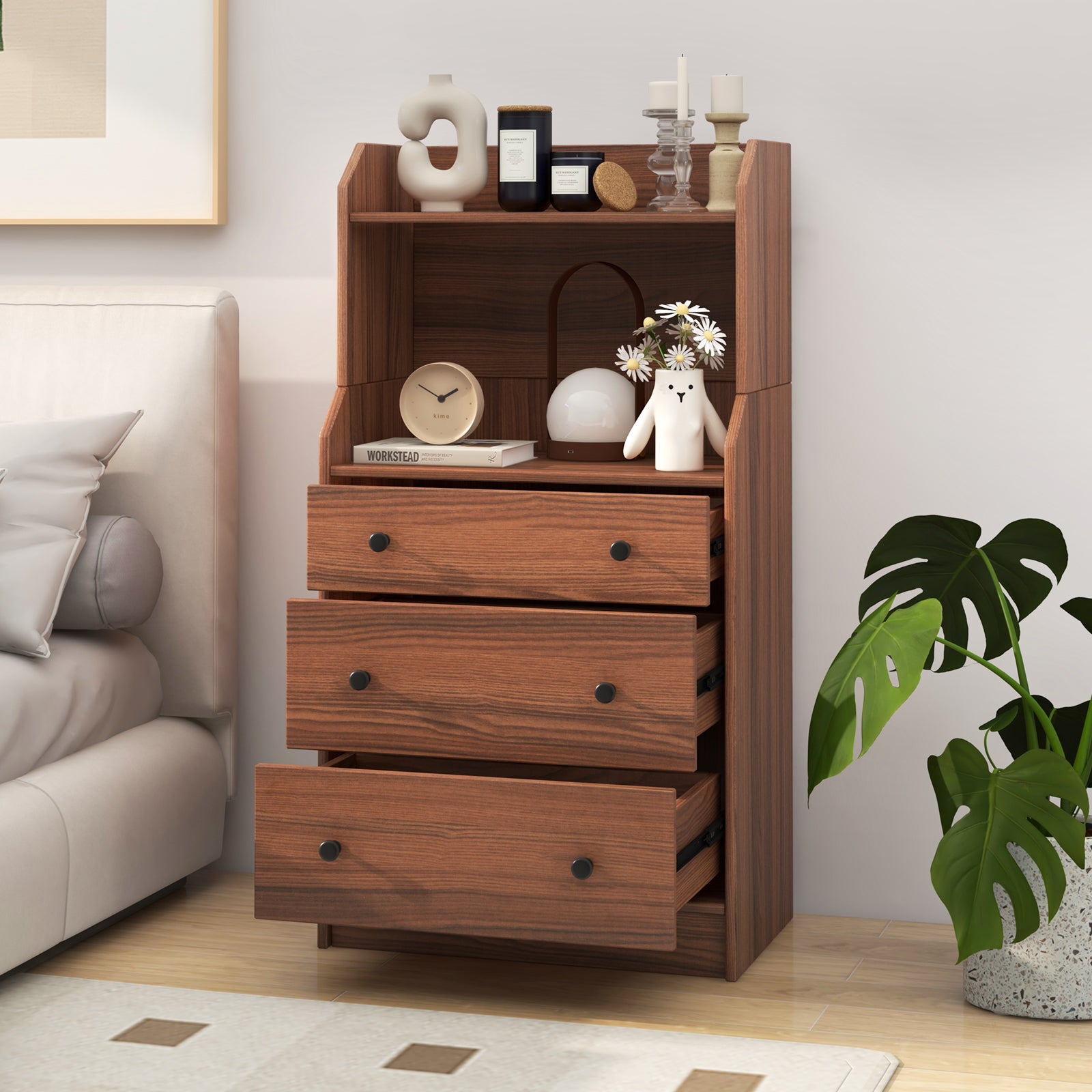 Modern Storage Dresser, Anti-Toppling Device, Walnut Dressers & Chests at Gallery Canada