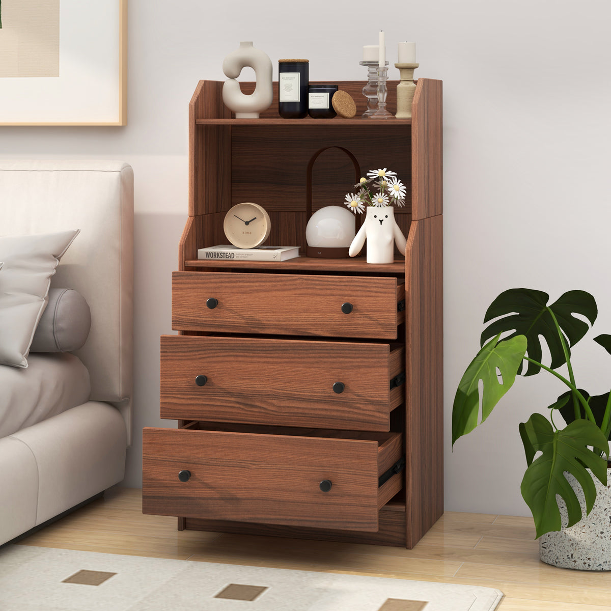 Modern Storage Dresser, Anti-Toppling Device, Walnut Dressers & Chests at Gallery Canada