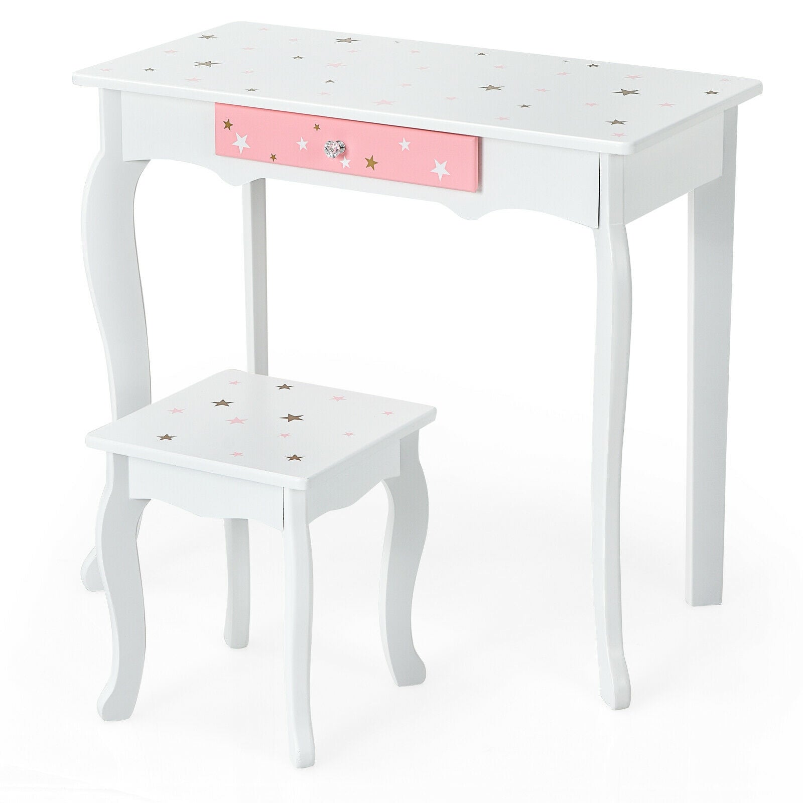 Kids Princess Vanity Table And Stool Set, White Kids Vanities at Gallery Canada