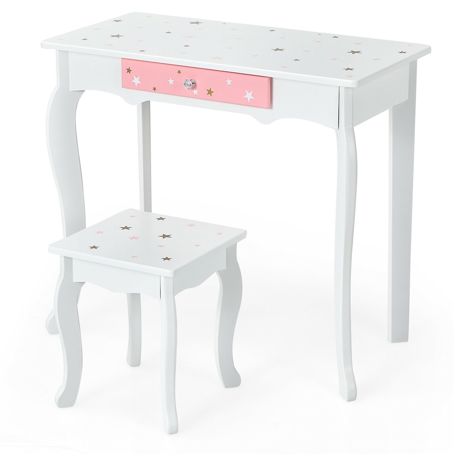 Kids Princess Vanity Table And Stool Set, White Kids Vanities at Gallery Canada