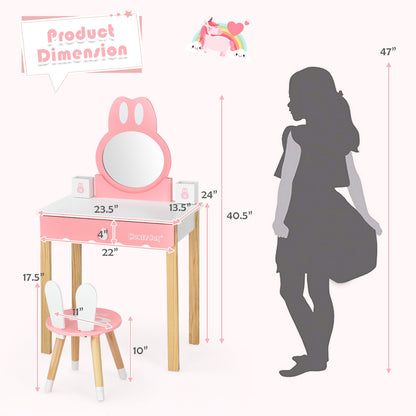 Kids Vanity Set With Mirror, Drawer, White Kids Vanities at Gallery Canada