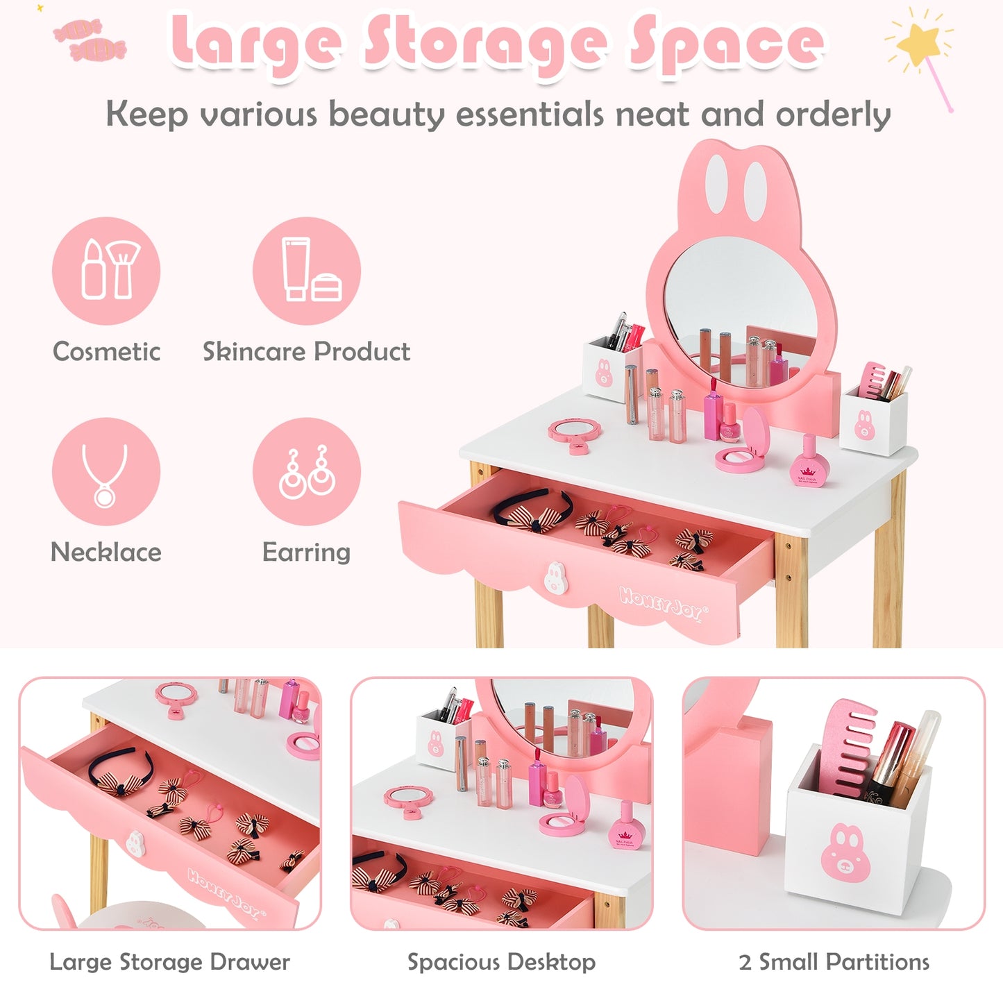 Kids Vanity Set With Mirror, Drawer, White Kids Vanities at Gallery Canada