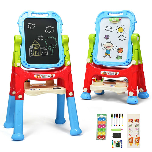 Kids Art Easel, Magnetic Double Sided Board, Blue Art Easels Blue at Gallery Canada